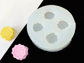 Molde silicona waxmelt 4 galletitas rellenas
